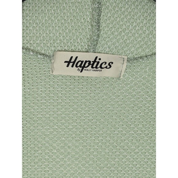 Haptics by Holly Harper Three Color Blocked Knit Cardigan Open Front sz Medium - Picture 3 of 6